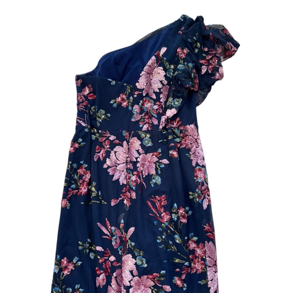 MARCHESA**Floral Embellished Brescia One-Shoulder 
Evening Gown Dress**US 6 $485 - Picture 6 of 6